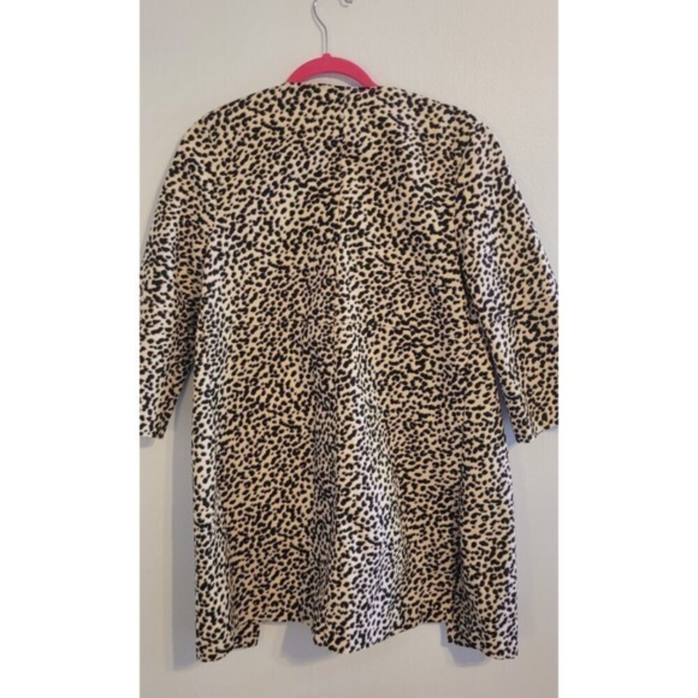 H & M Women's Size 4 Animal Print Open Front Jacket With 3/4‎ Sleeves - Picture 2 of 10